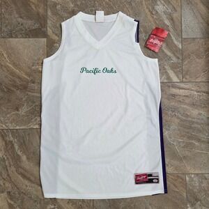 Rawlings Pacific Oaks Women's Jersey Sleeveless White Purple Basketball L‎